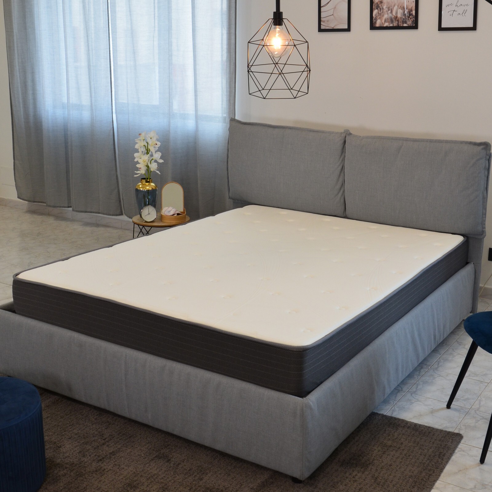 Firm 8 in. Twin-XL Gel Memory Foam Mattress, Hybrid Euro Top Mattress in a Box