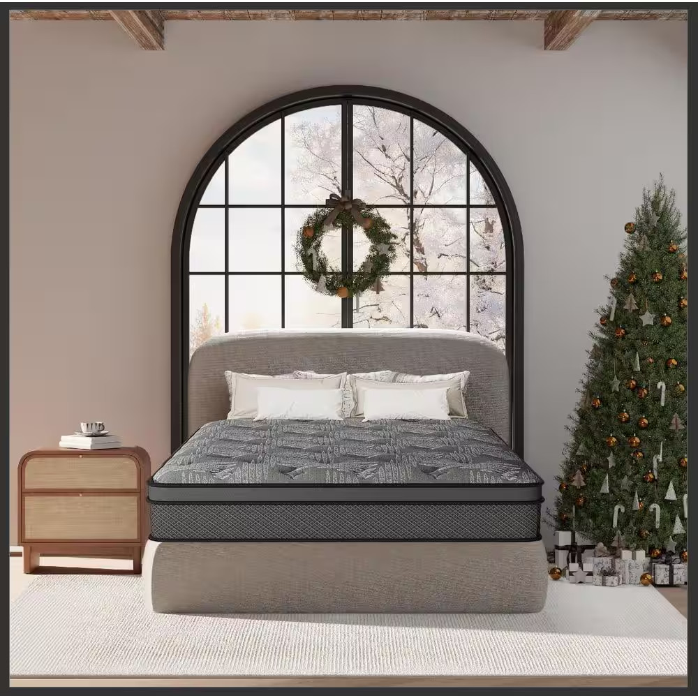 King Size 14 In. Firm Hybrid Innerspring Mattress with Gel Memory Foam, Motion I
