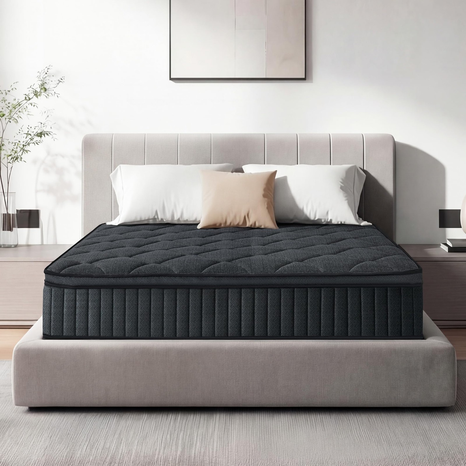 12 Inch Full Size Mattress, Hybrid Memory Foam Mattress in a Box, Pocket Spri…