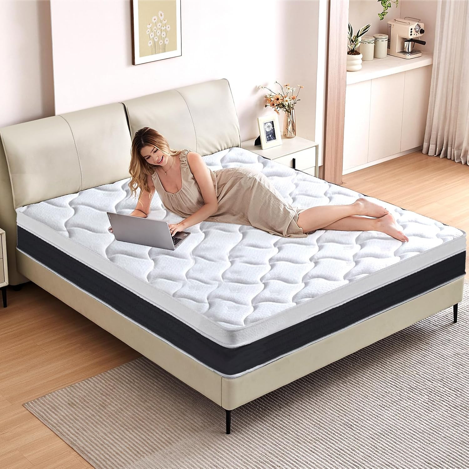 King Size Mattress 12 Inch Mixed Mattress 80″*76″*12″ Boxed Gel Memory Foam Matt