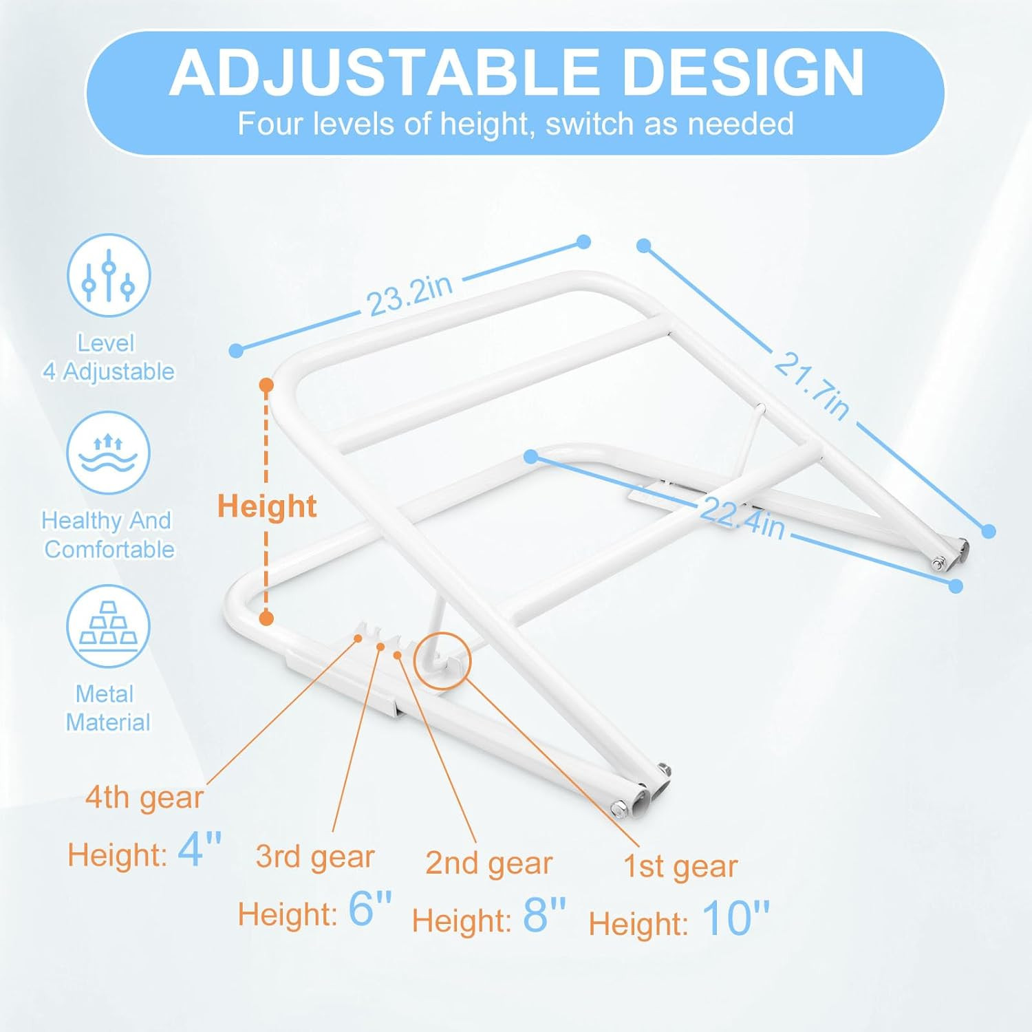 Adjustable Bed Wedge 2 Pack for Sleep Support, Acid Reflux & Back Pain Relief