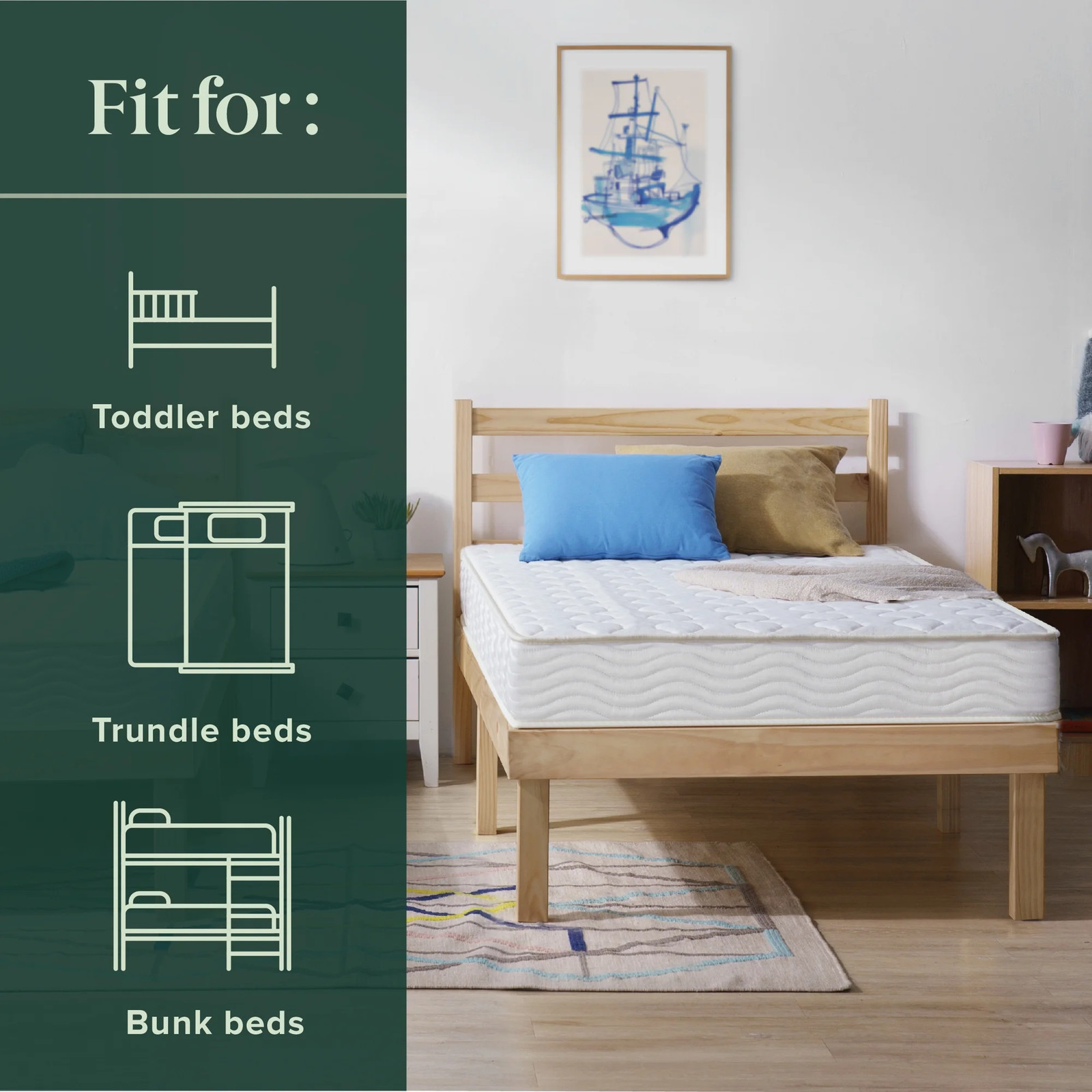 KIDS TWIN MATTRESS 6-Inch Innerspring Tight Top