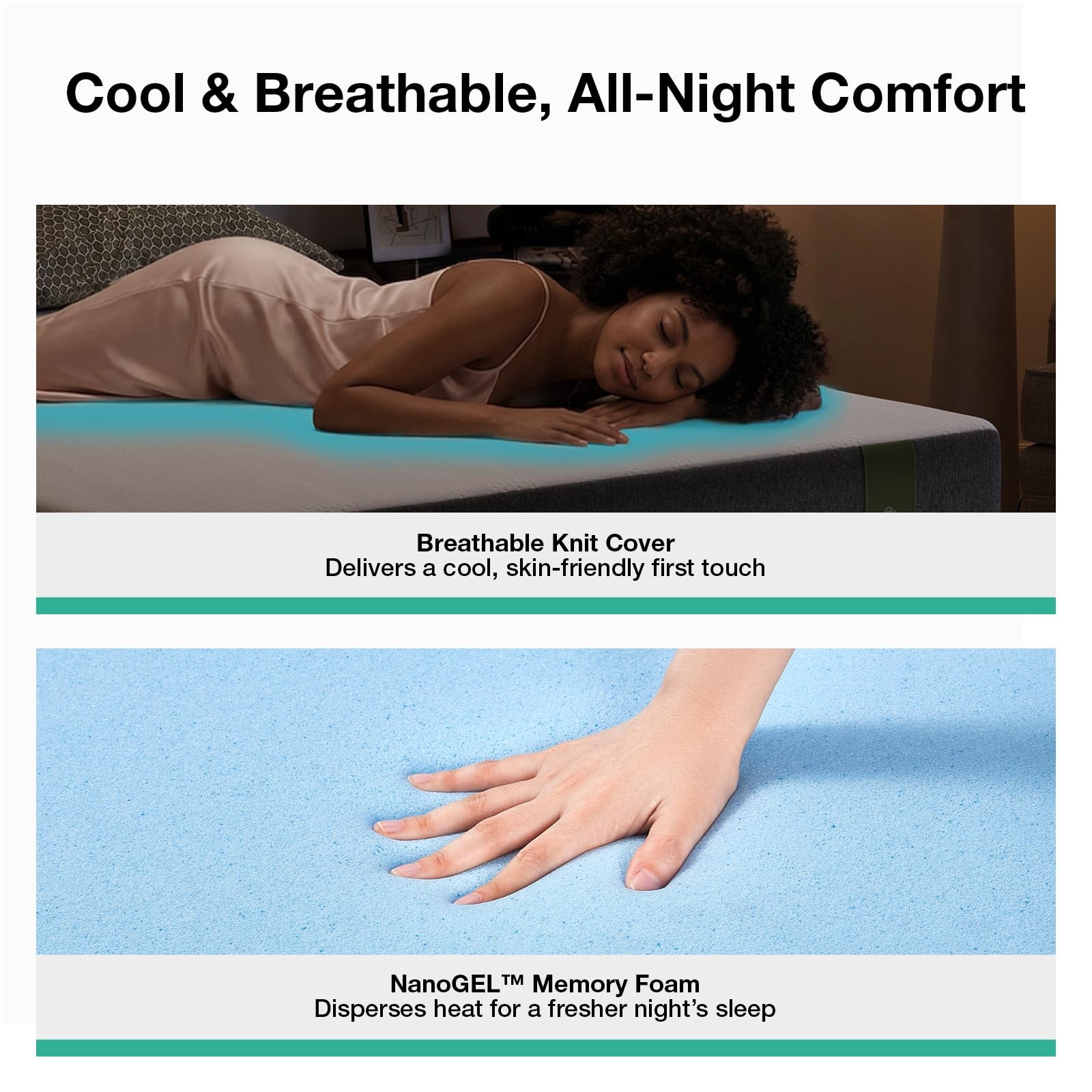 Novilla 6 Inch Twin Mattress for Kids, Mattress in a Box with NanoGel Memory …