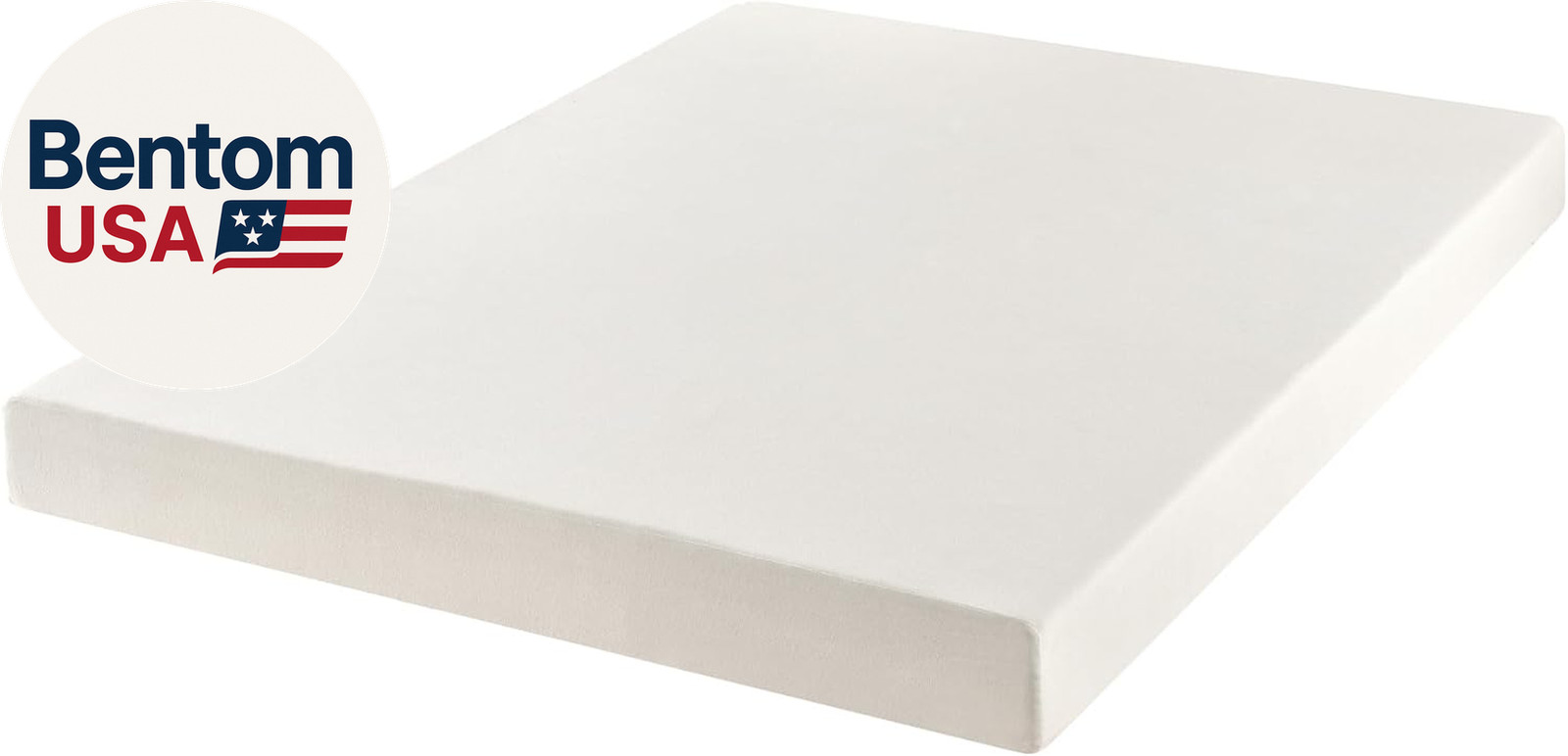 6 Inch Twin Mattress Bed-In-A-Box, Green Tea Memory Foam, White