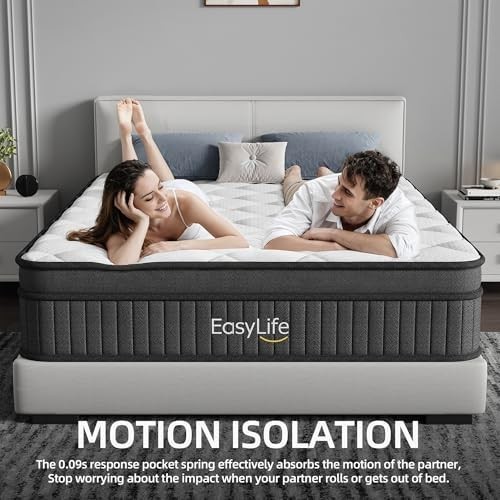 12 Inch Queen Mattress in a Box Hybrid Gel Memory Foam Pocket Spring Soft Plush