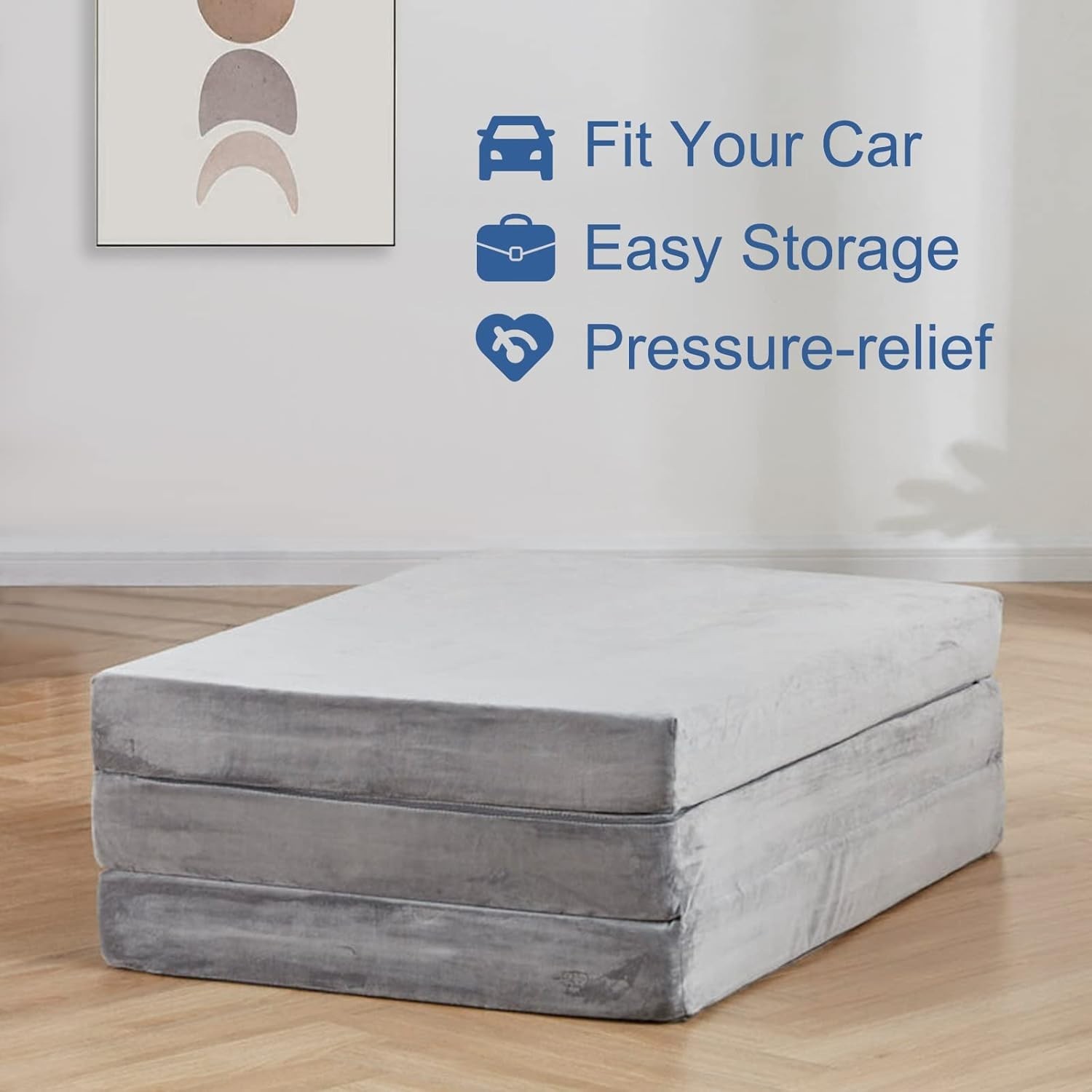 Waterproof Tri-Fold Mattress for Guests – 25×75 Inch, CertiPUR Certified
