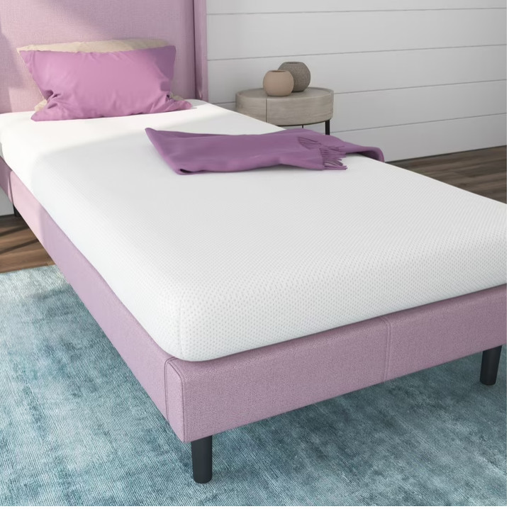 NapQueen Rainbow 5″ Twin, Memory Foam Mattress, White