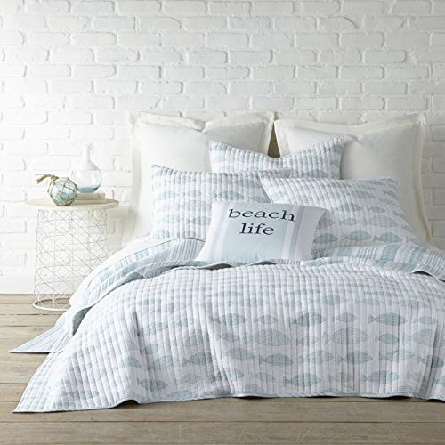 Aqua Breeze Quilt Set, Animal, 100% Cotton, Blue Full/Queen