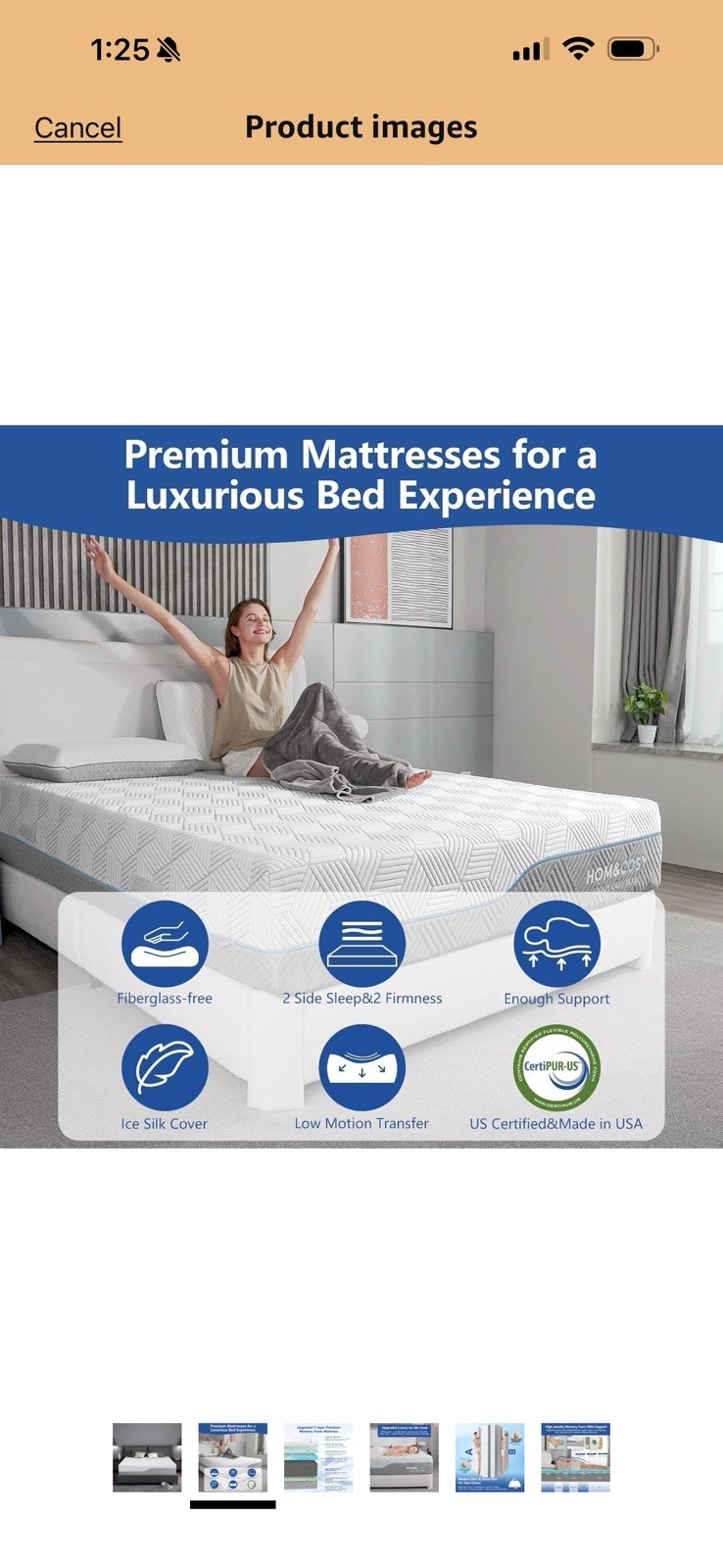 Cal king mattress -$300 (6 Months Old)