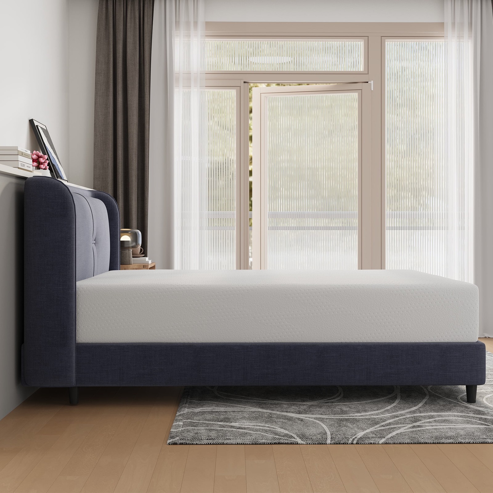 Avenco Victoria 12″ Medium Gel Memory Foam Cooling Motion Isolation Mattress, Qu