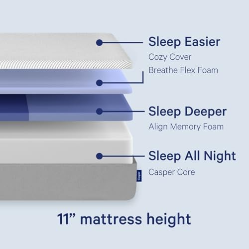 Casper Sleep Mattress – Medium Firm Feel with Zoned Support Queen Original Foam