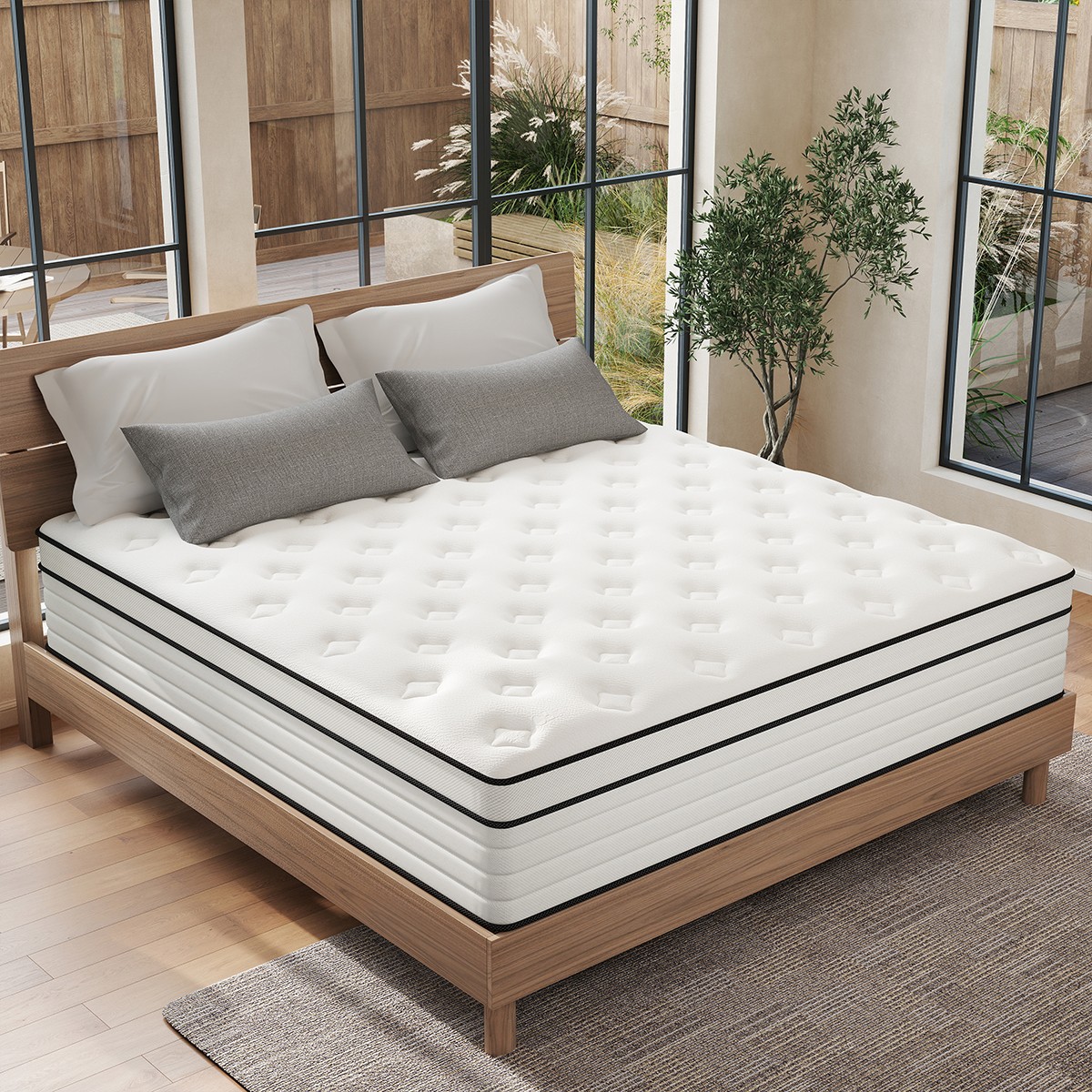 12/14 Inch Gel Memory Foam Pocket Spring Mattress Twin Full Queen King In A Box