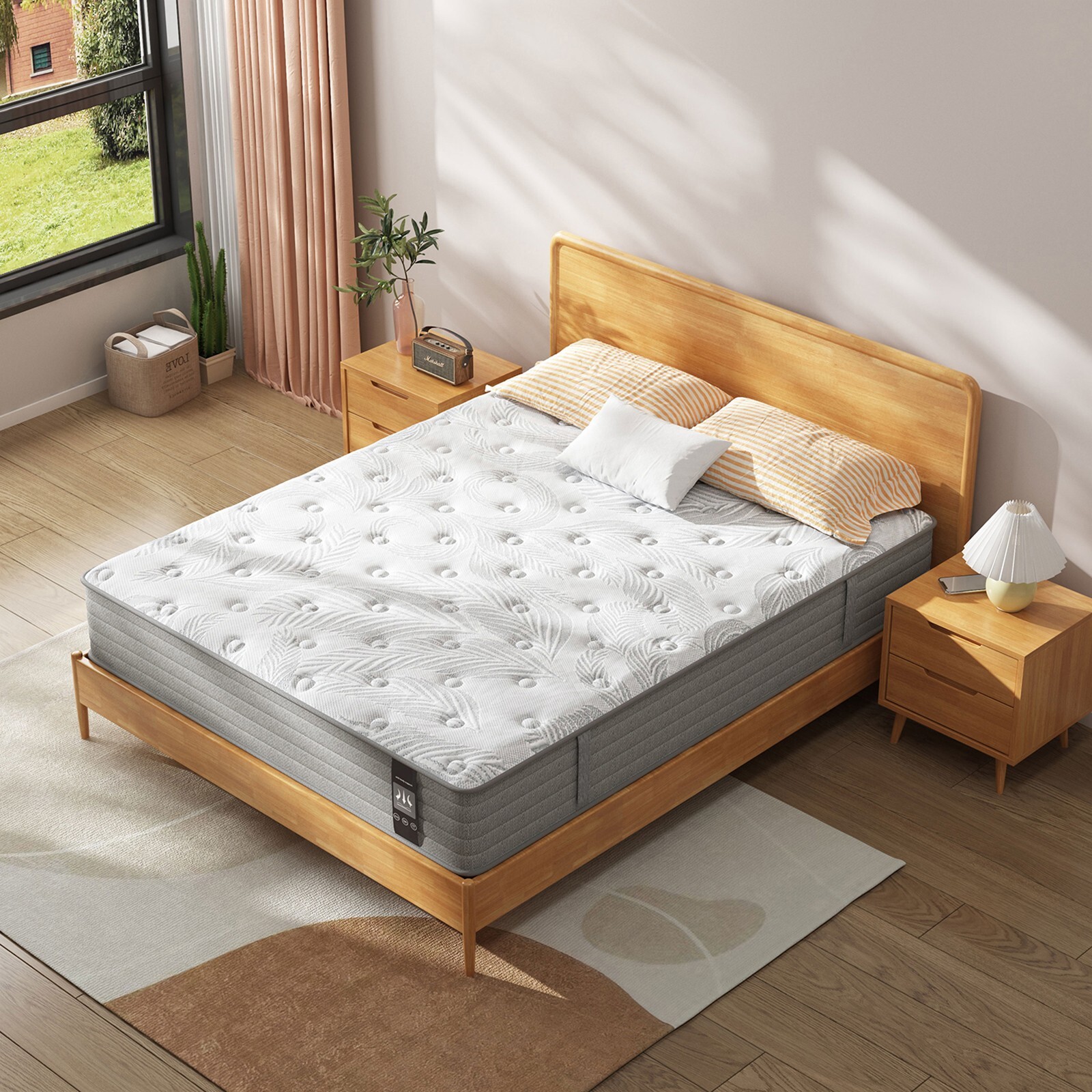 12″ Full Hybrid Mattress in a Box with Individual Pocket Spring Gel Memory Foam