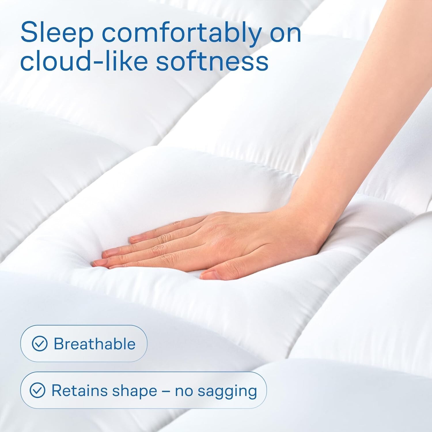 Ultra Soft Full Size Mattress Topper – Cloud-Like Mattress Pad for Back Pain …