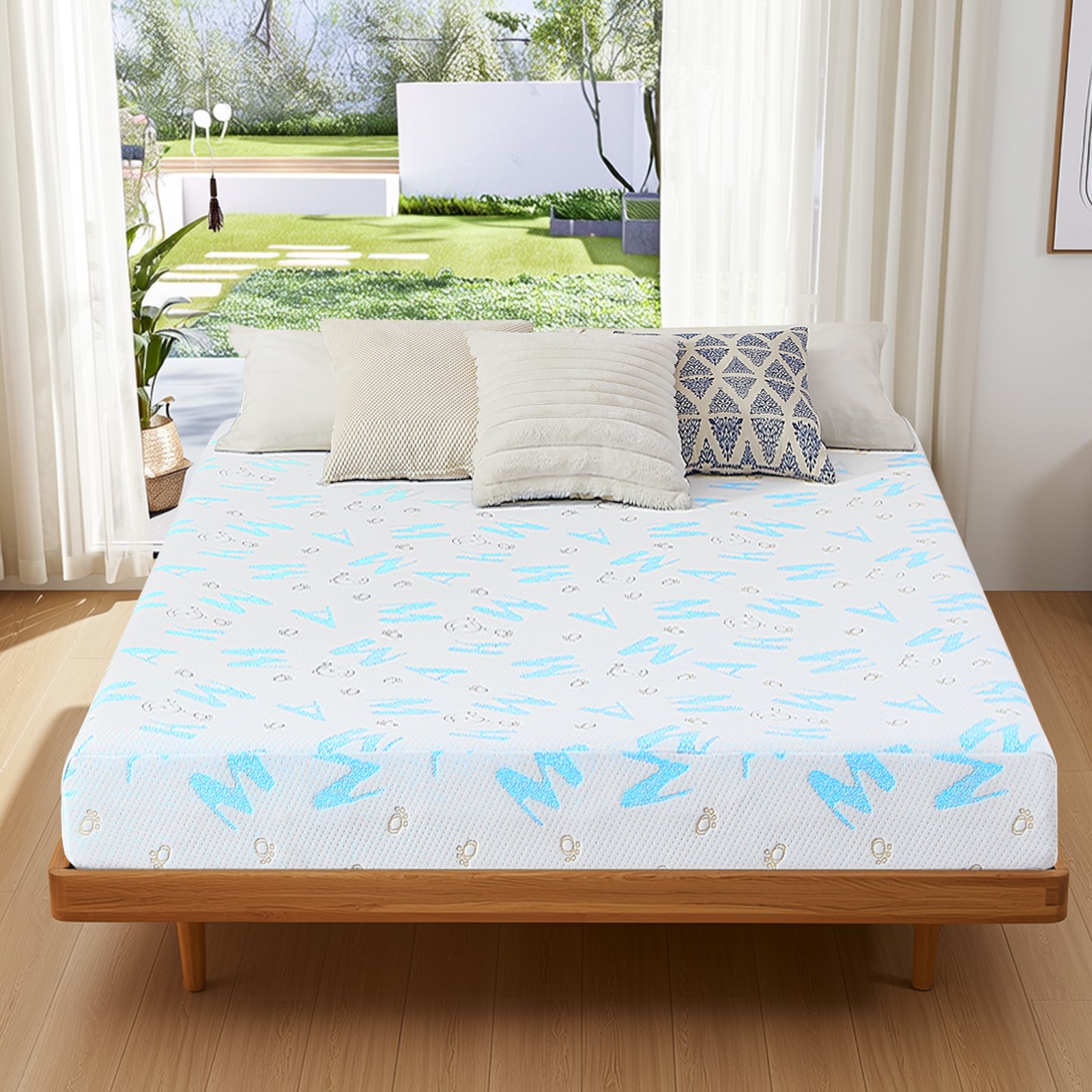 5″ 6″ Twin TwinXL Full Queen Size Gel Memory Foam Mattress with Removable Cover