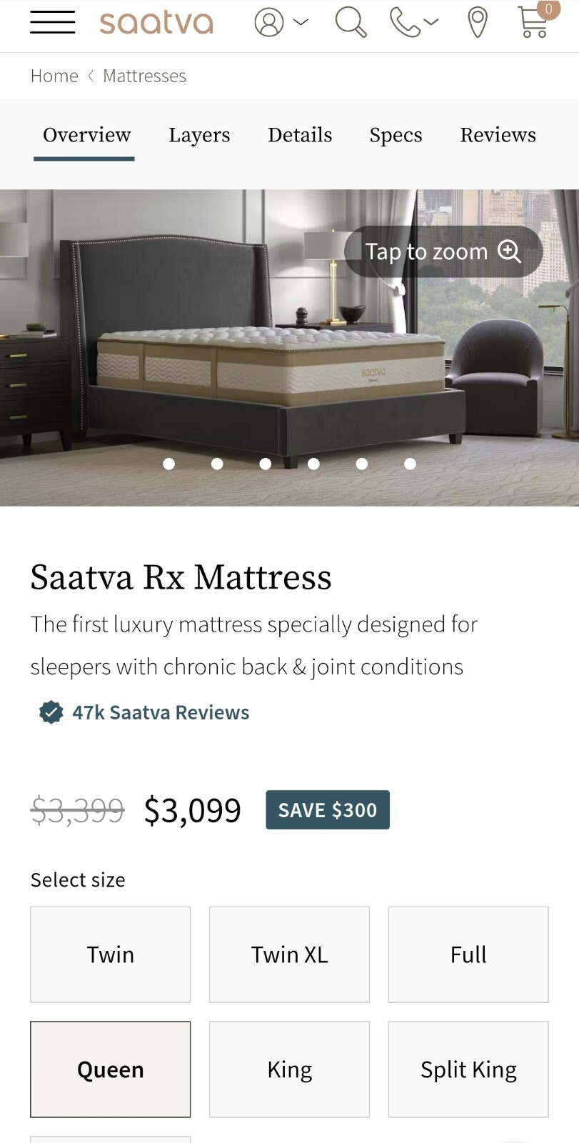 Saatva RX Queen Size