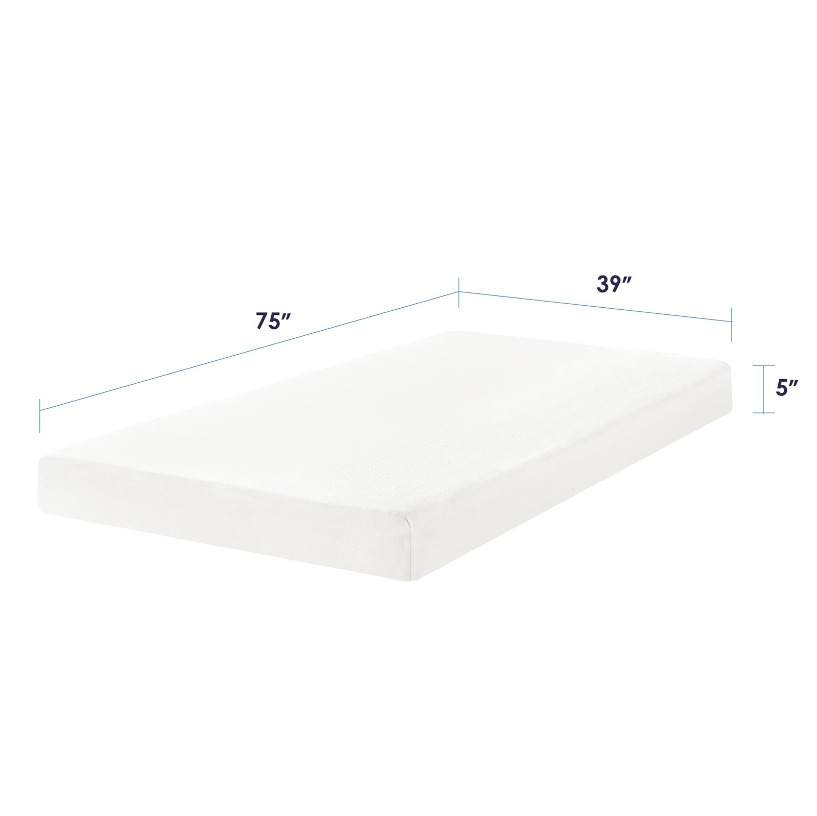 5 Inch Memory Foam Mattress, Medium Firm, Cooling Infused, Certified Safe Foa…