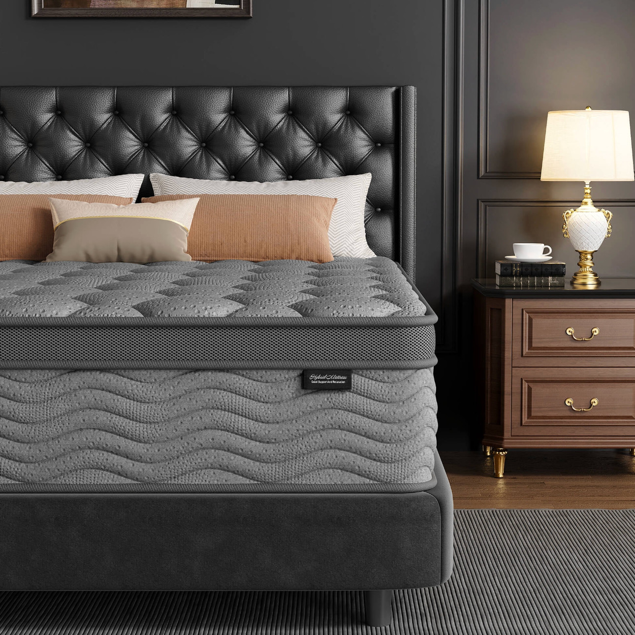 10″ Twin Colchon Gel Memory Foam Hibrido Cama Twin Mattress Hybrid Medium Firm