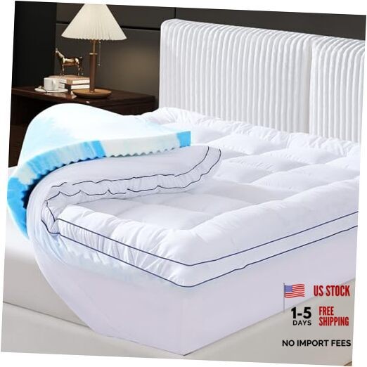 Twin XL Dual Layer 4 Inch Memory Foam Mattress Topper, Twin XL(80″X39″X4″)