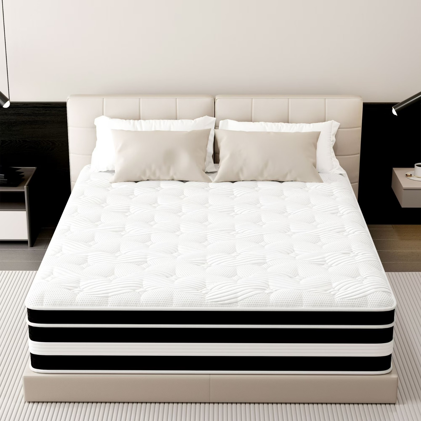 Brand New 14″ Gel Memory Foam Spring Hybrid Mattress Twin/Queen Bed In a Box