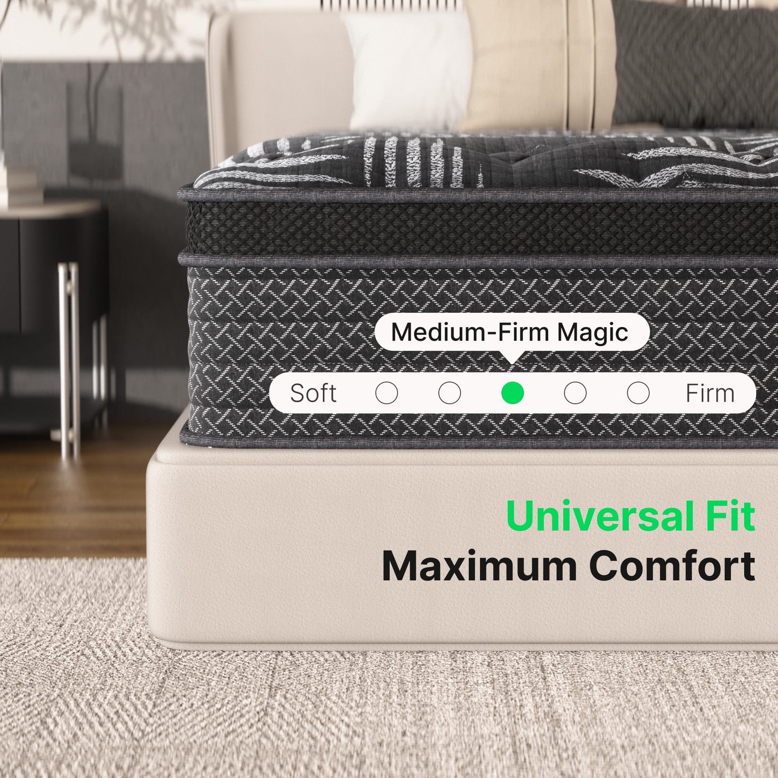 10″ Colchones FULL Size De Espuma 10 Pulgadas Memory Foam Mattress Hybrid Bed
