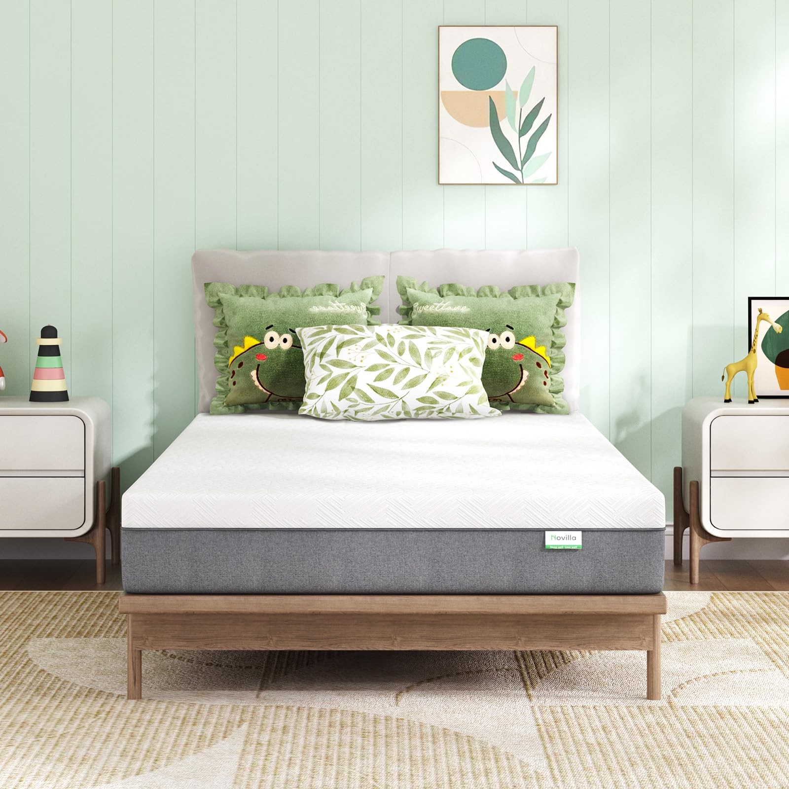 Novilla Twin XL Mattress, 6-Inch Gel Memory Foam Mattress for Cool Sleep & Press