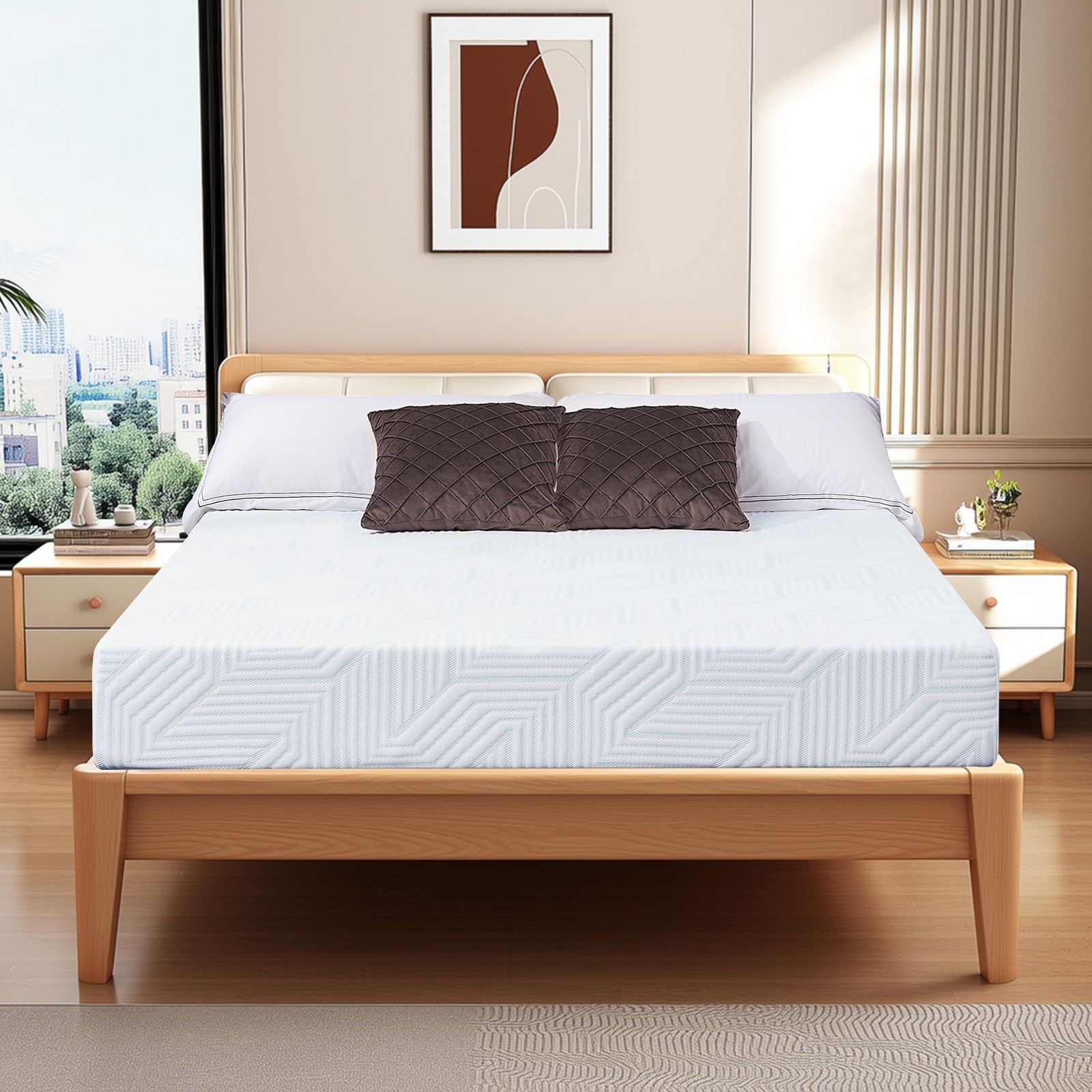 5″ 6″ Gel Memory Foam Mattress Medium Firm Twin Txl Full Queen Size Bed in a Box