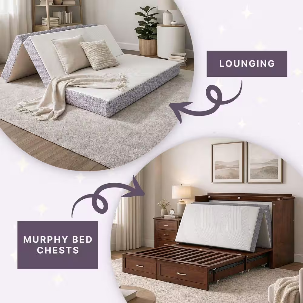 Coolsoft Queen Soft Memory Foam 6 In. Folding Mattress