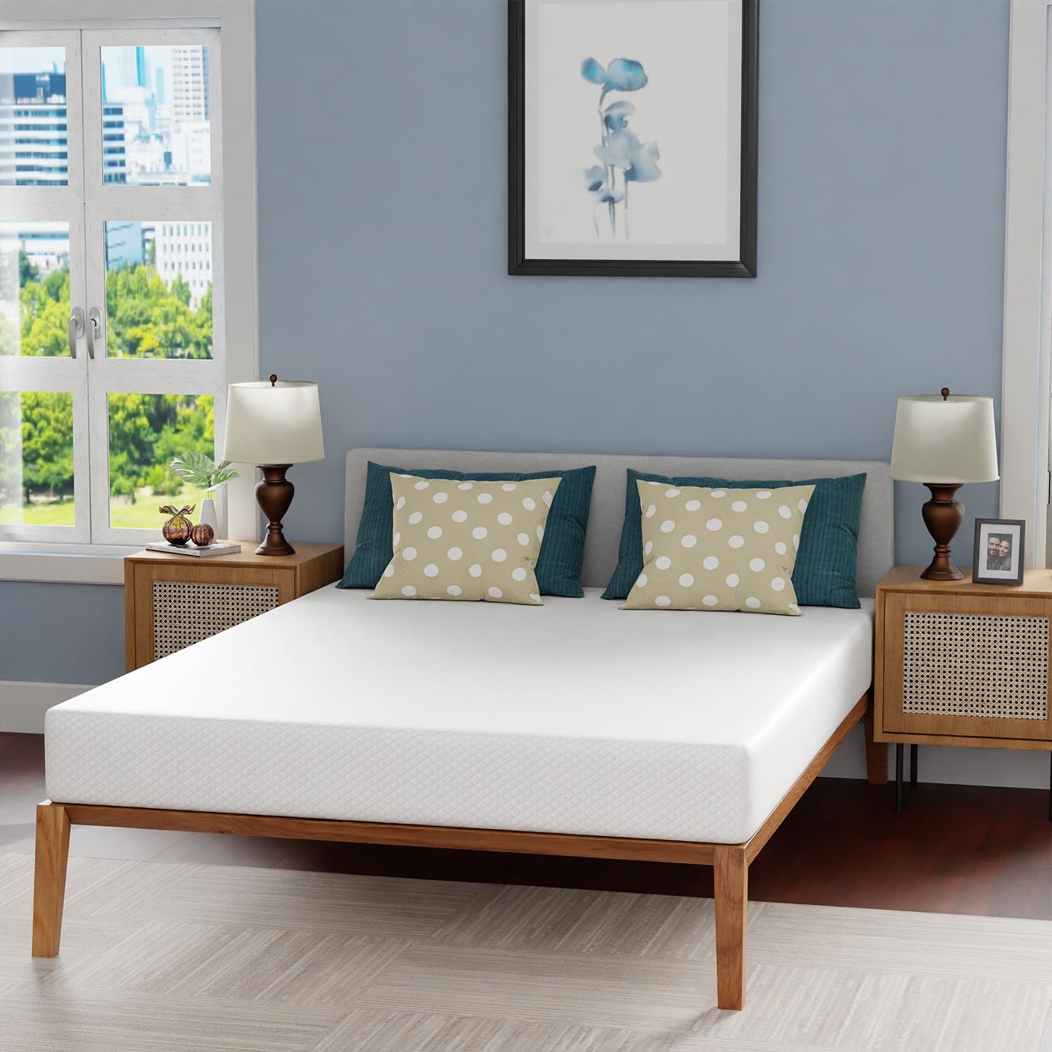FDW | 8 Inch Queen Mattress | Medium Firm | Gel Memory Foam Mattress | White …