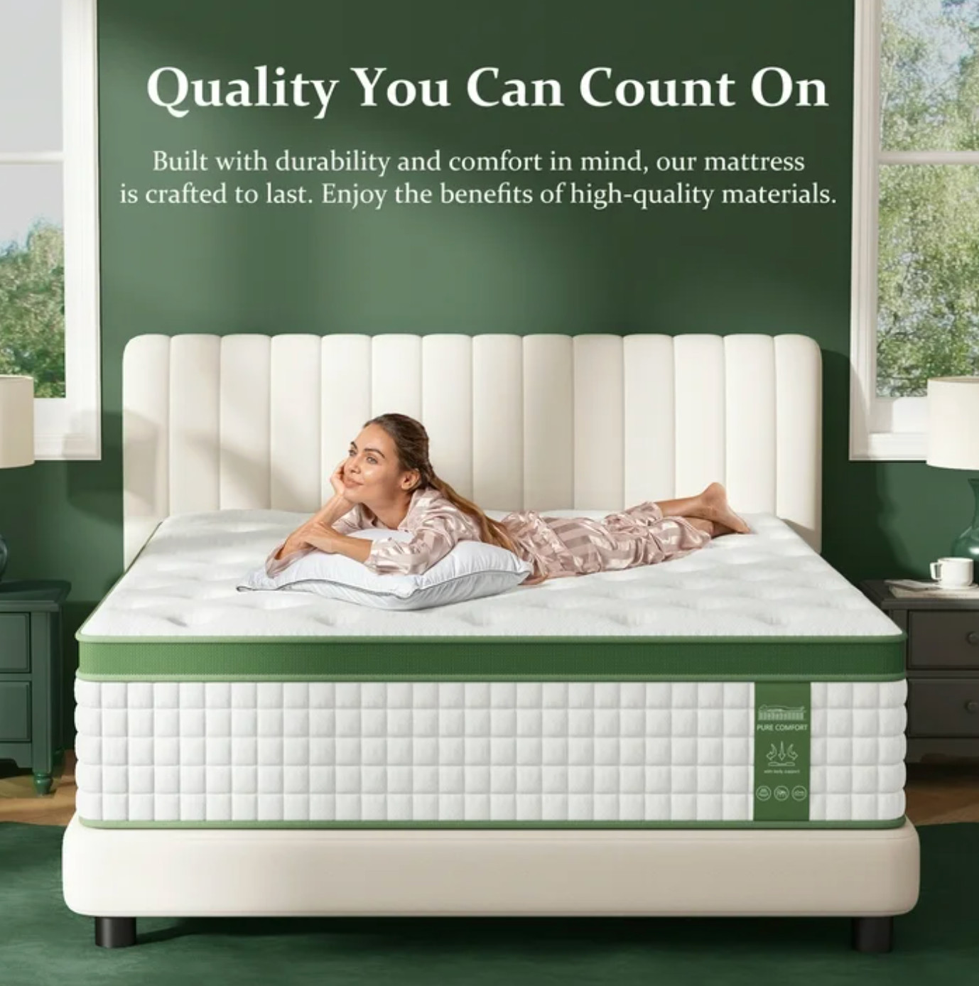 14″ Full Colchon Gel Memory Foam Hibrido Full Cama Mattress Hybrid Medium Firm