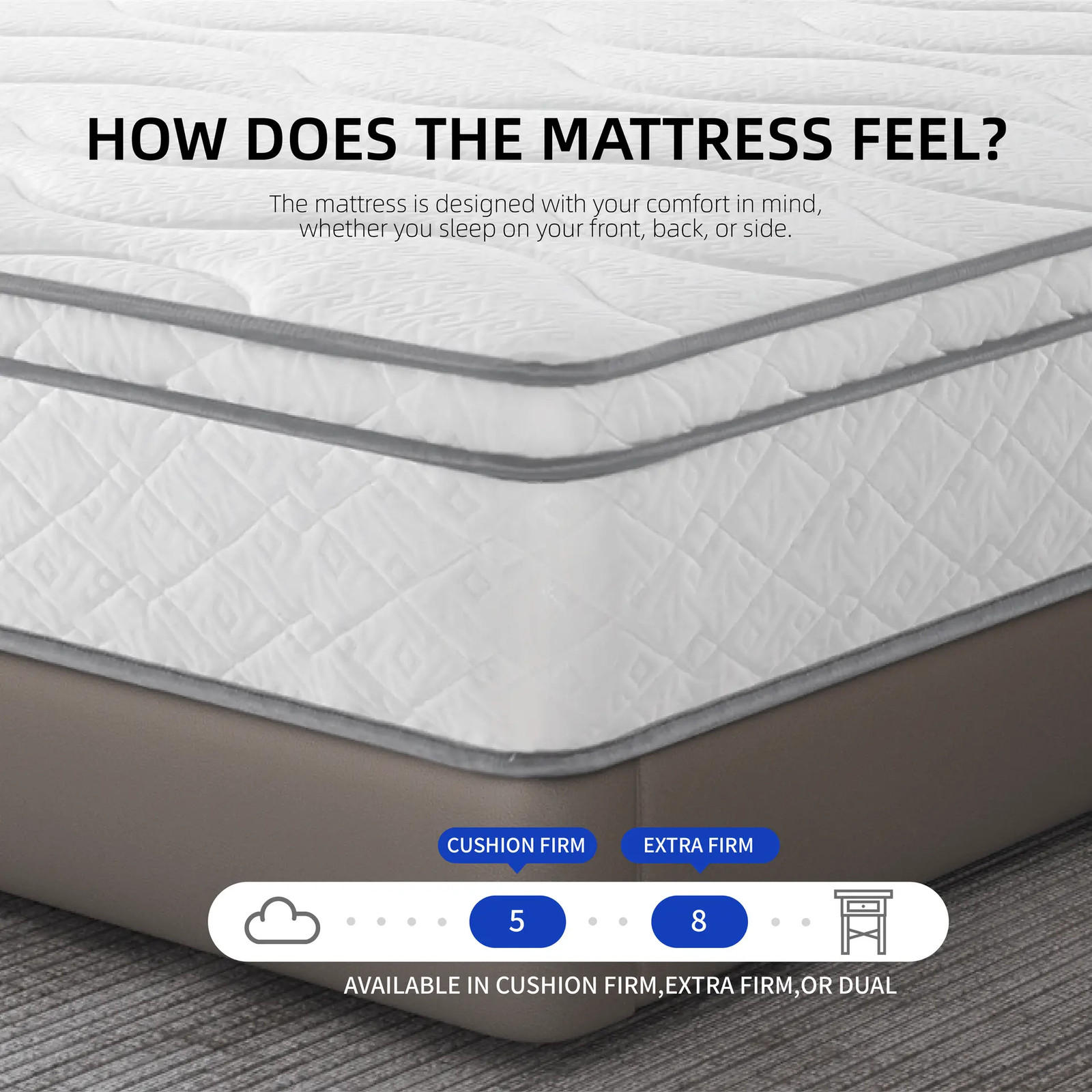 Full Size Hybrid Mattress with Gel Memory Foam and Individually Wrapped Coils