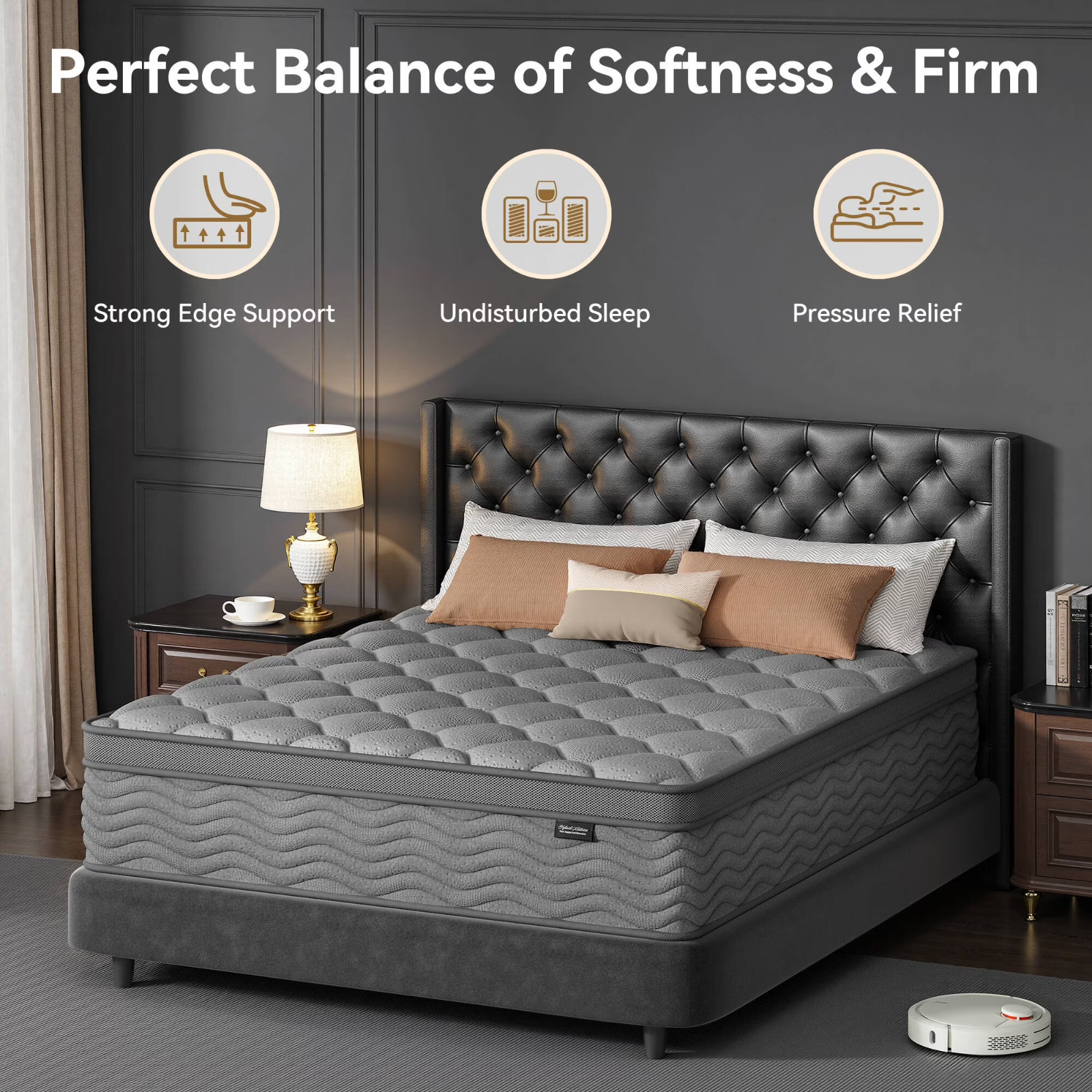 10″ Twin Colchon Gel Memory Foam Hibrido Cama Twin Mattress Hybrid Medium Firm