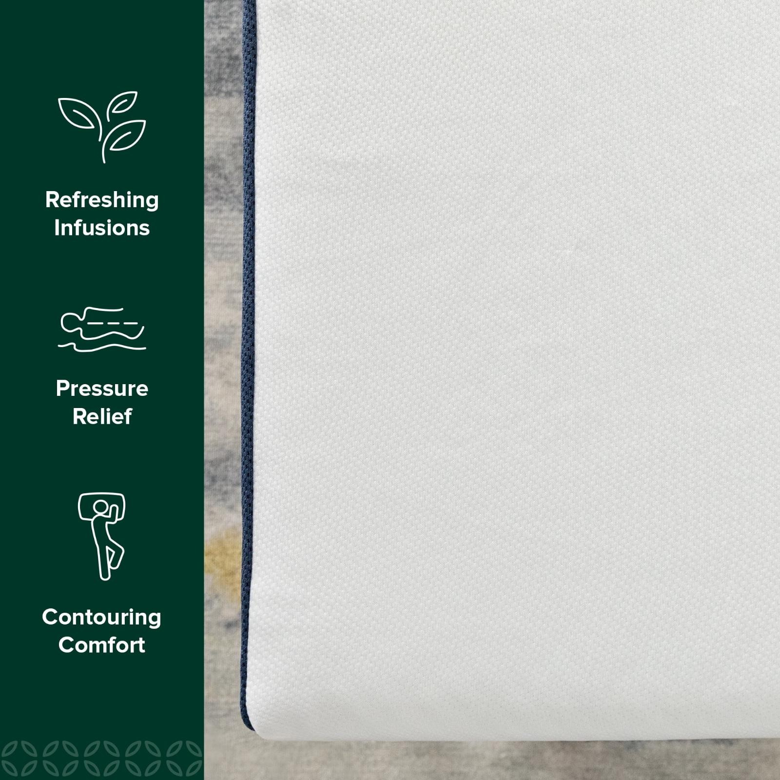 12″ Zinus King Size Green Tea Infused Memory Foam Bed Mattress In A Box Bedding
