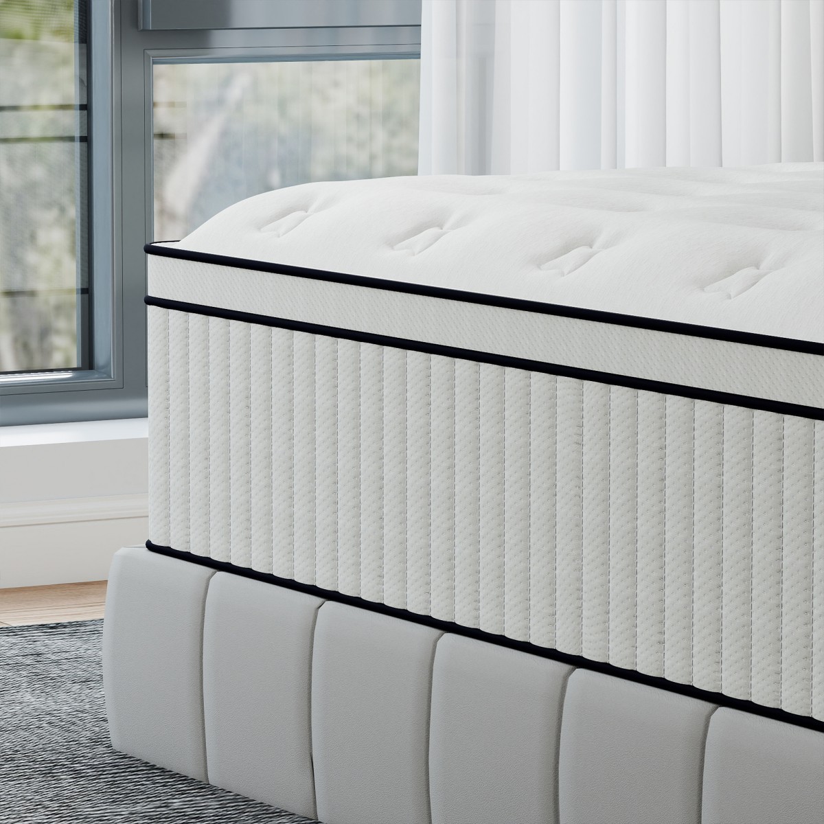 12″14″ Mattress In A Box Gel Memory Foam Hybrid Spring Twin Full Queen King Size