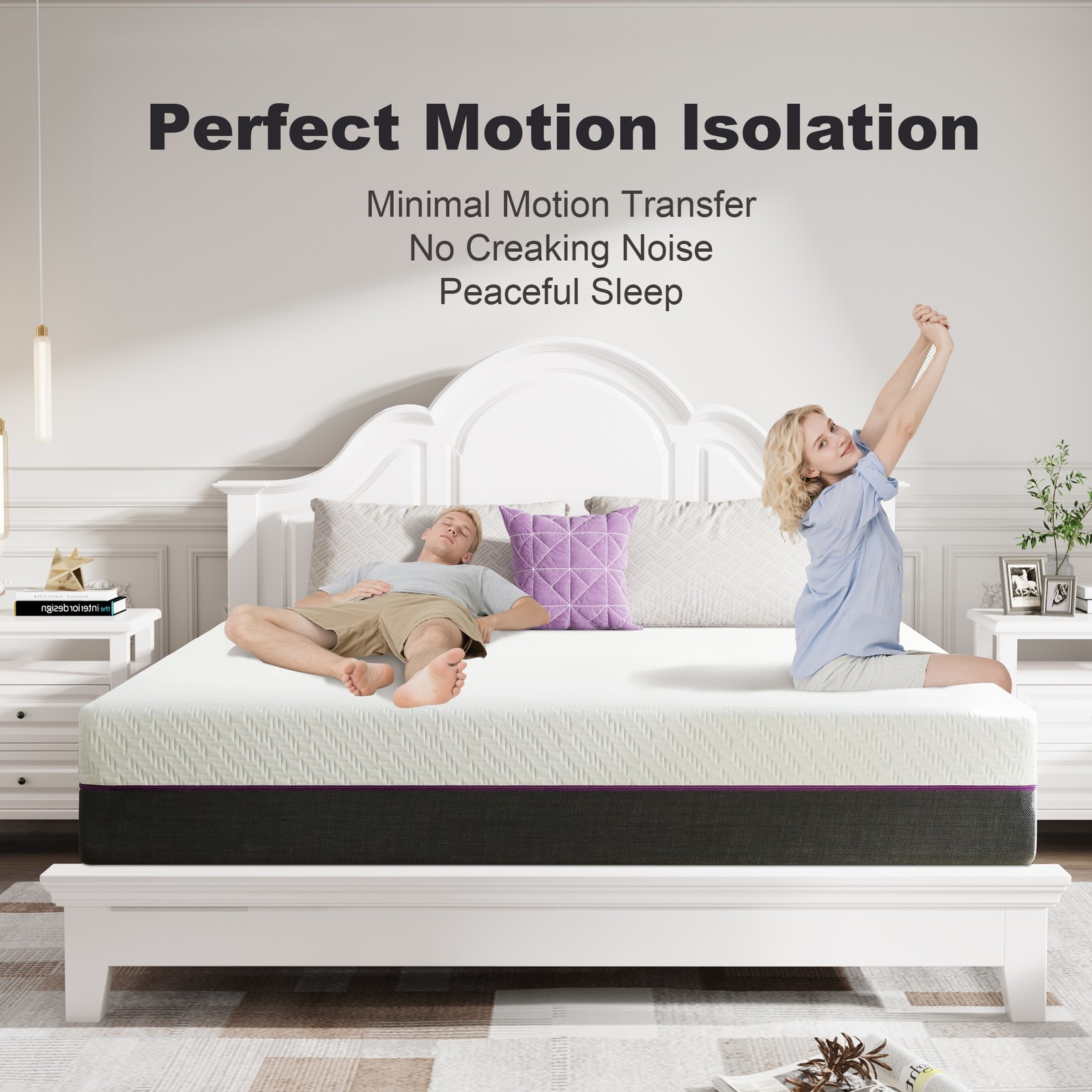 Gel-Infused Memory Foam Mattress in a Box – 4″, 8″, 10″, 12″ ,14″ Sizes Mattress