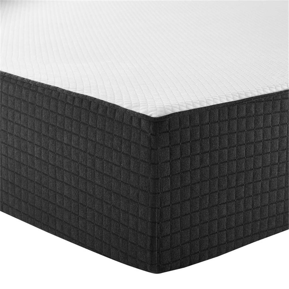 Pemberly Row Contemporary 12″ Memory Foam King Mattress in White