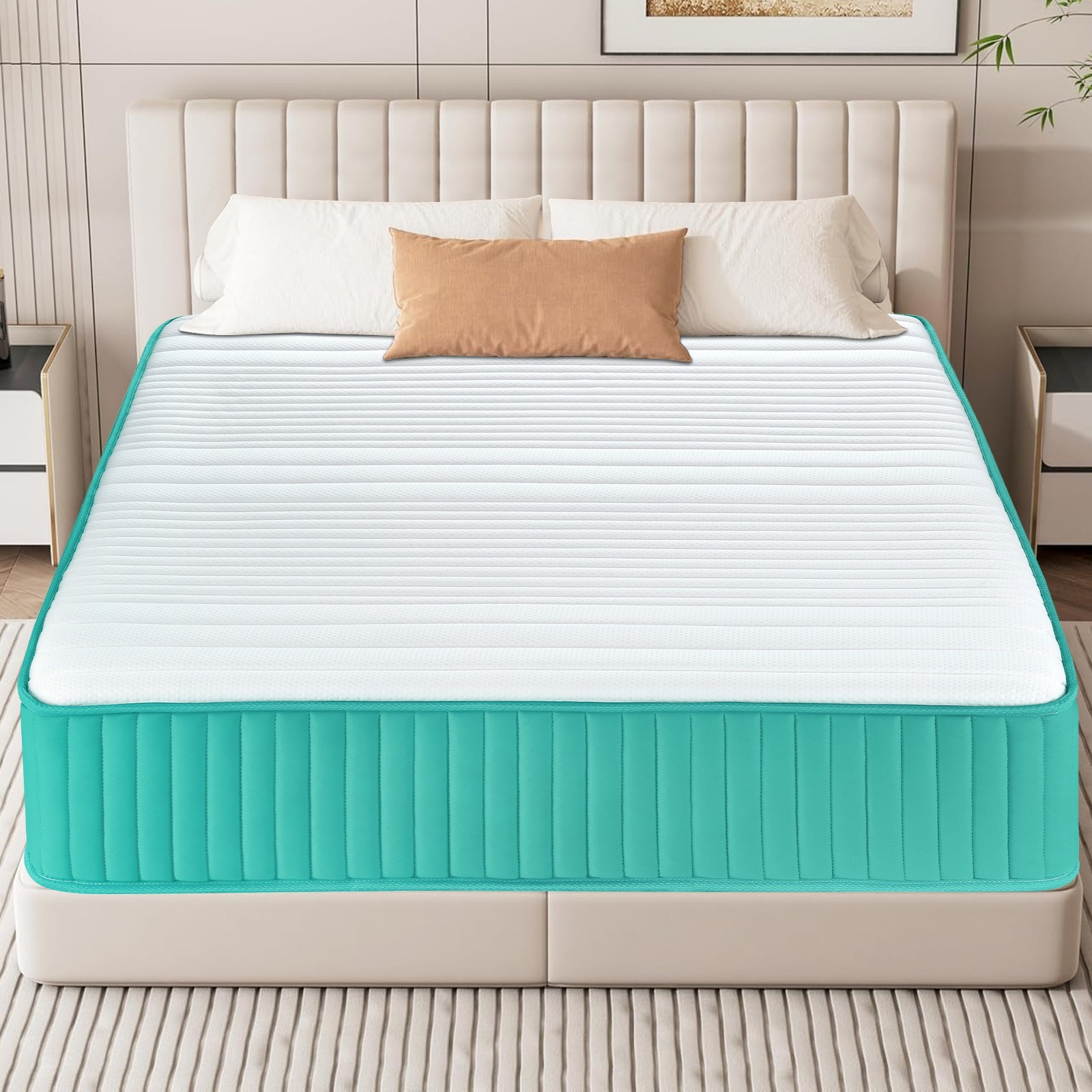 12″ Full Queen King Size Cooling Gel Memory Foam Hybrid Spring Mattress In a Box
