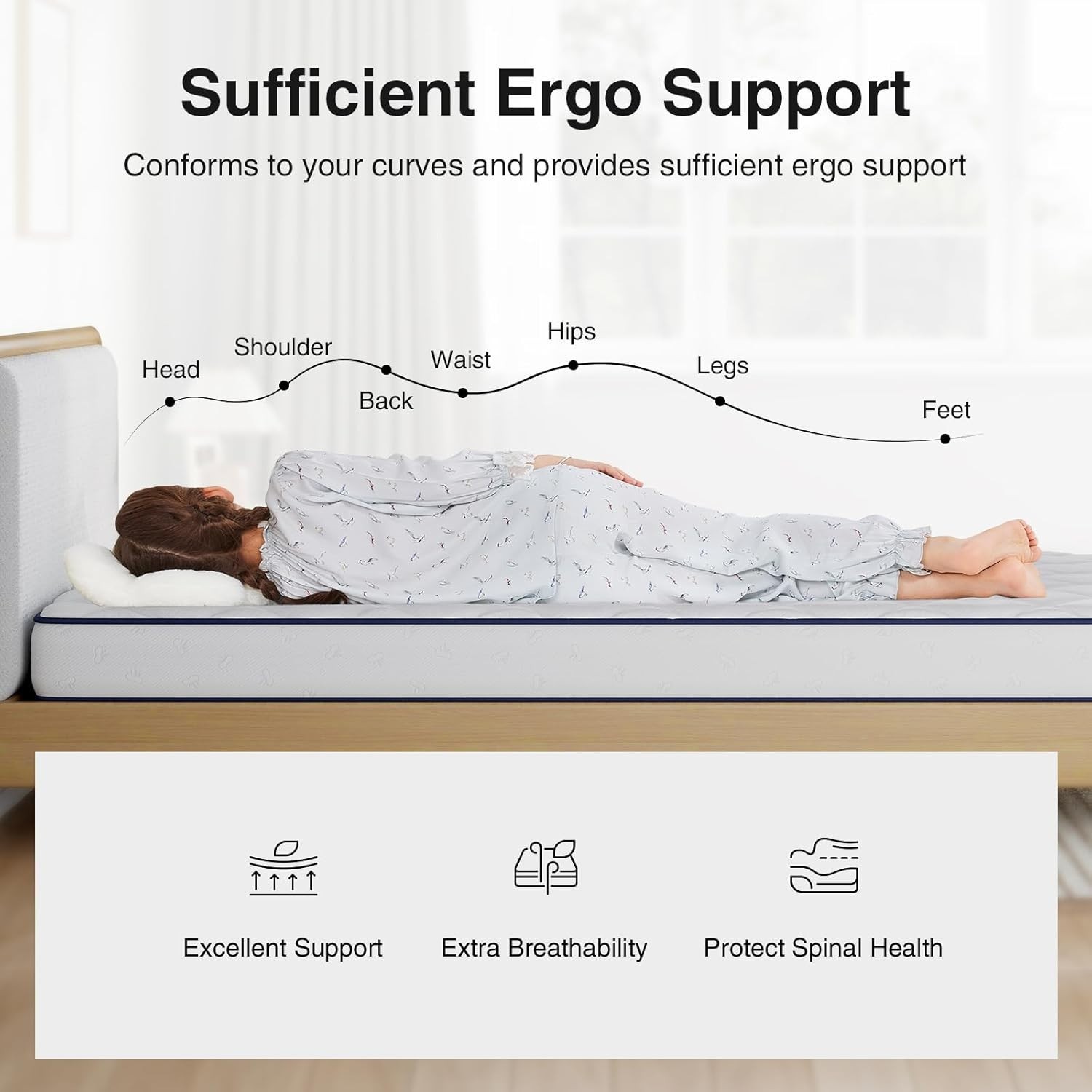 Breathable & Pressure-Relieving Twin Mattress – CertiPUR Certified Comfort