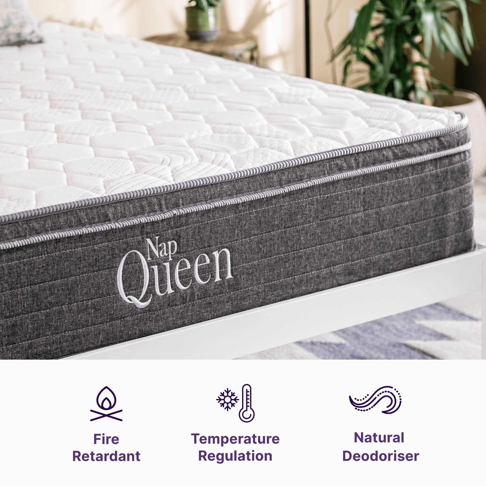 Victoria 10″ Queen Hybrid Mattress – Gel Infused Memory Foam & Pocket Springs