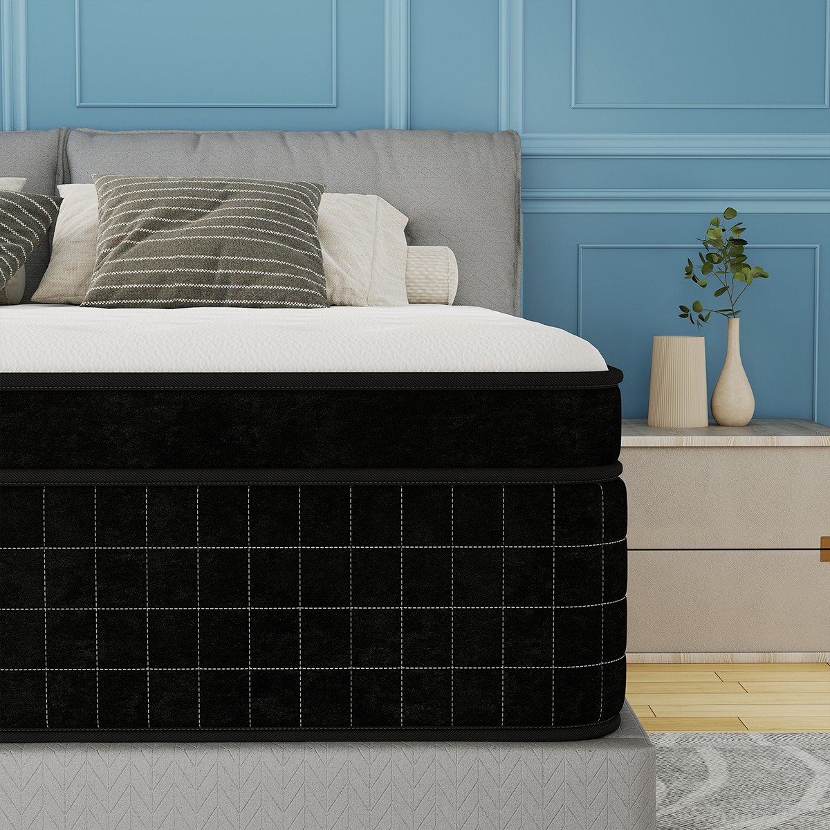 12″14″ Gel Memory Foam Hybrid Spring Mattress Twin Full Queen King Size In a Box