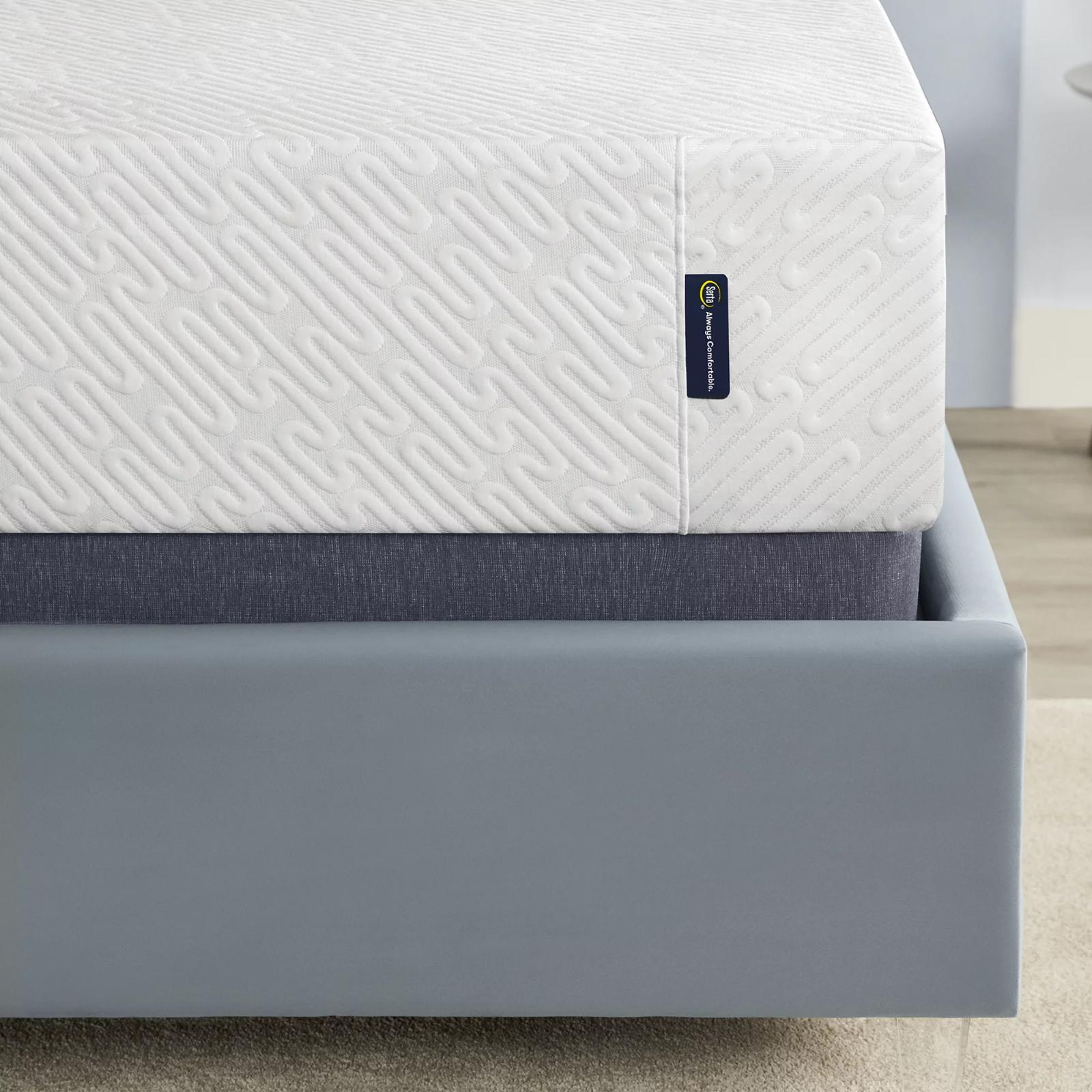 12″ Serta Medium Cooling Gel Memory Foam Mattress In A Box QUEEN SIZE Bedding