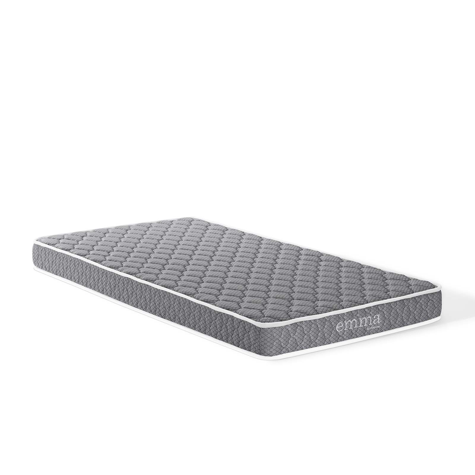 Emma White 6 Inch Twin Mattress MOD-5560-WHI Emma Collection by Modway