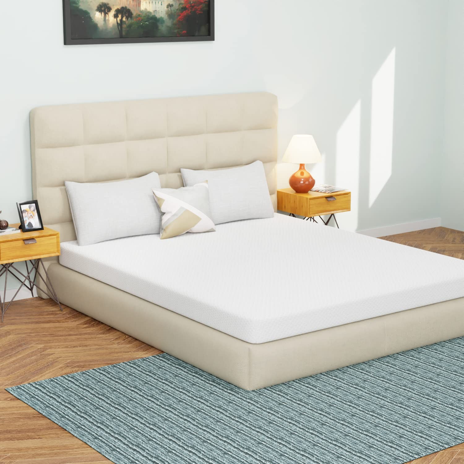 5 Inch Queen Memory Foam Mattress Cooling Gel Green Tea Infused Mattress,Medium