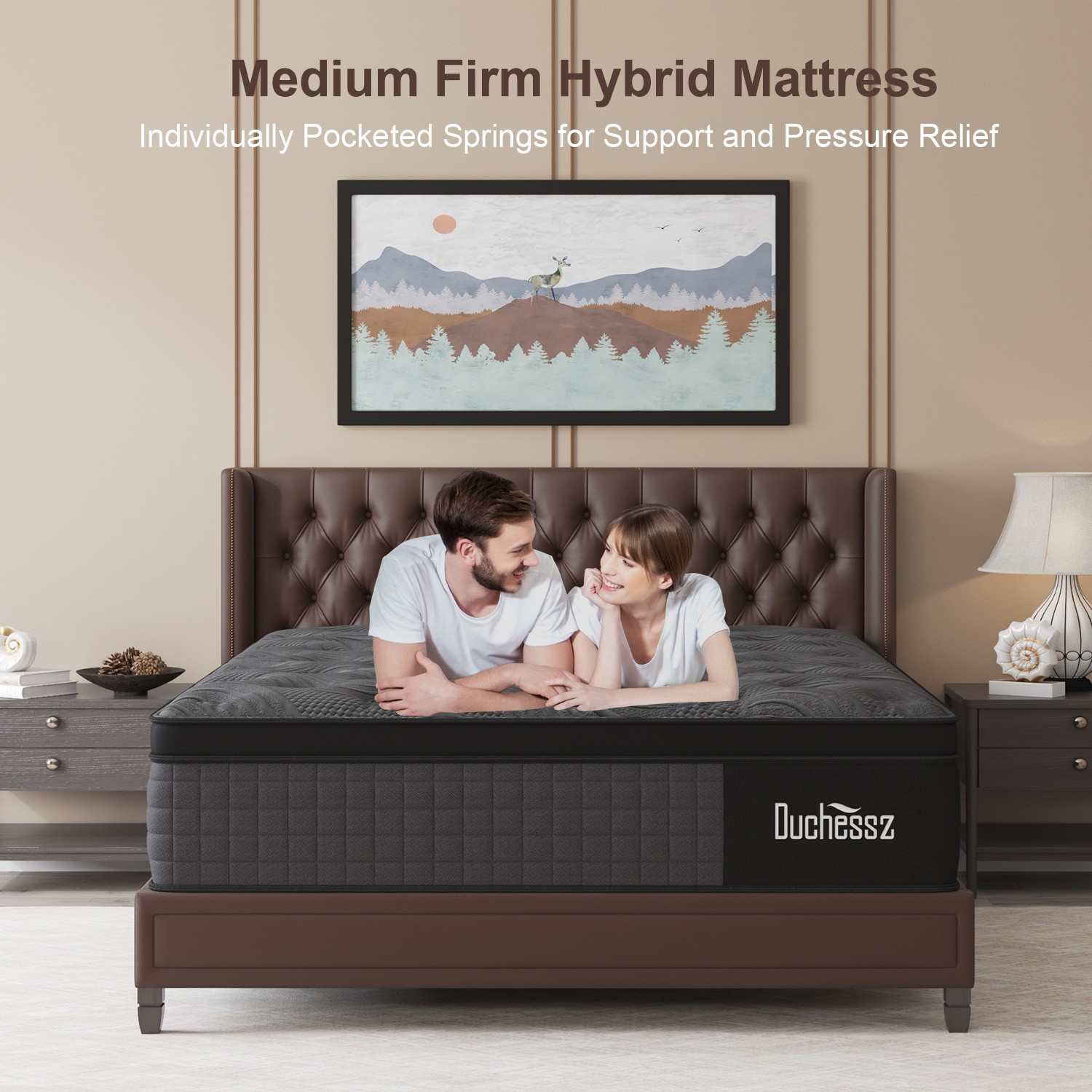 10″12″14″ Twin Full Queen King Size Mattress in a Box Hybrid Spring Memory Foam