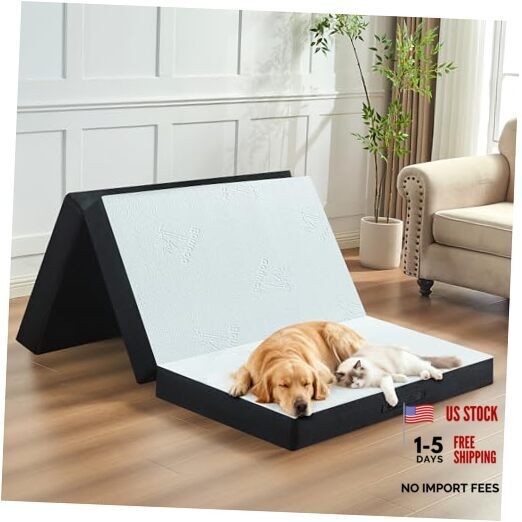 4 Inch Trifold Mattress Size Foldable Memory Foam Mattress Single White 4 IN
