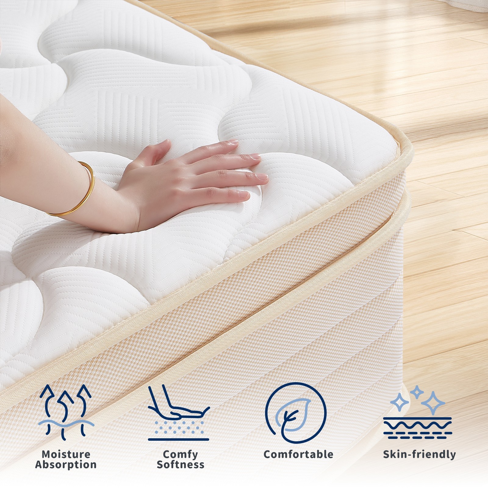10″ 12″ Gel Memory Foam Twin Txl Full Queen King Spring Hybrid Mattress in a Box