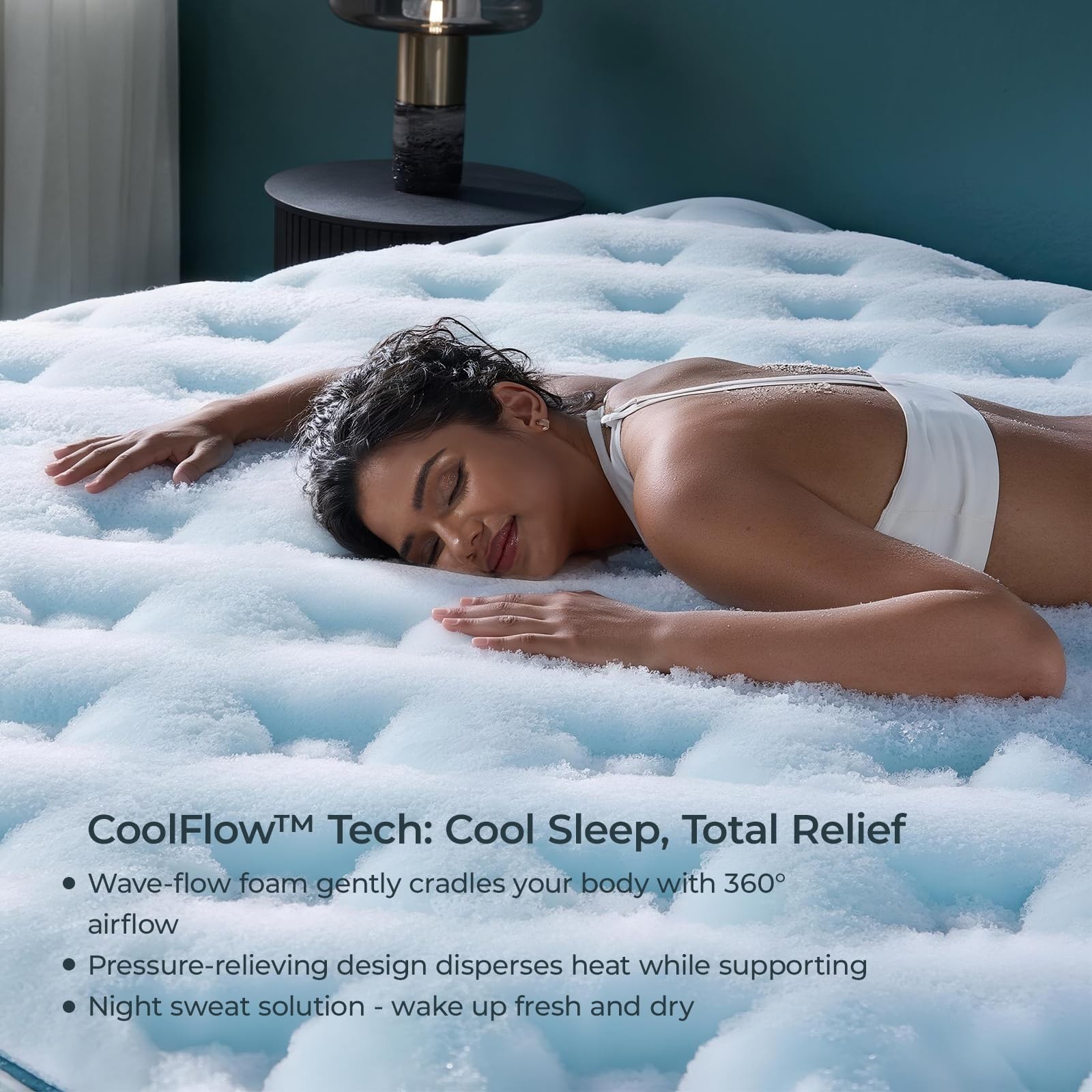 Mambrc 12 Inch Queen Hybrid Mattress Plush Firm Feel Cooling Gel Memory Foam Poc