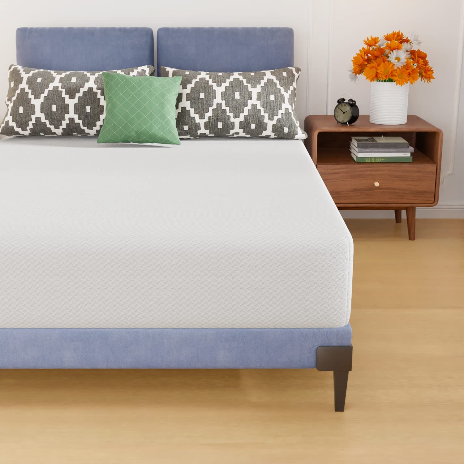 | 10 Inch Full Mattress | Medium Firm Base Foam Mattress | Removable Washable…