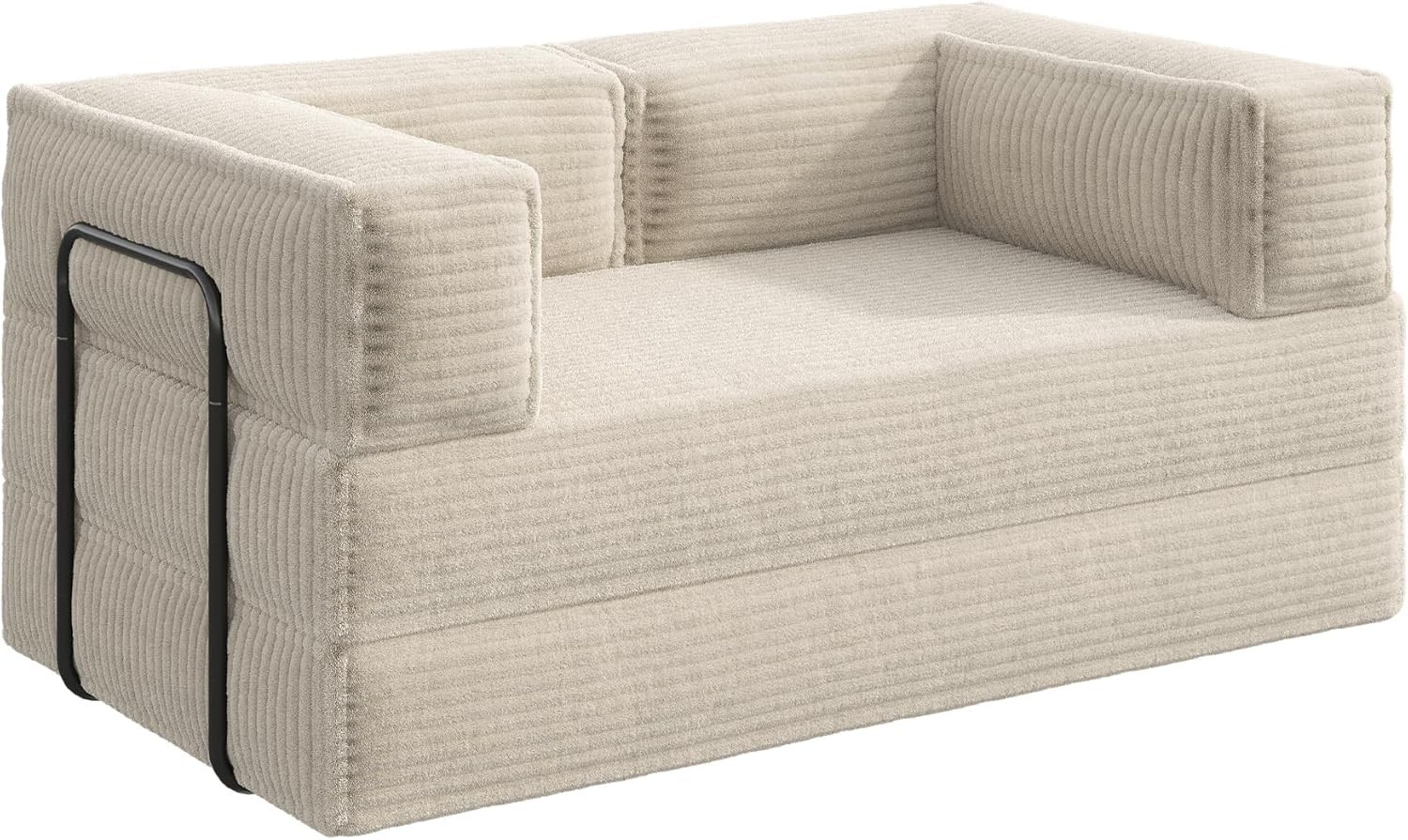 71” Futon Sofa Bed, Convertible Sleeper Sofa, Folding Pull Out