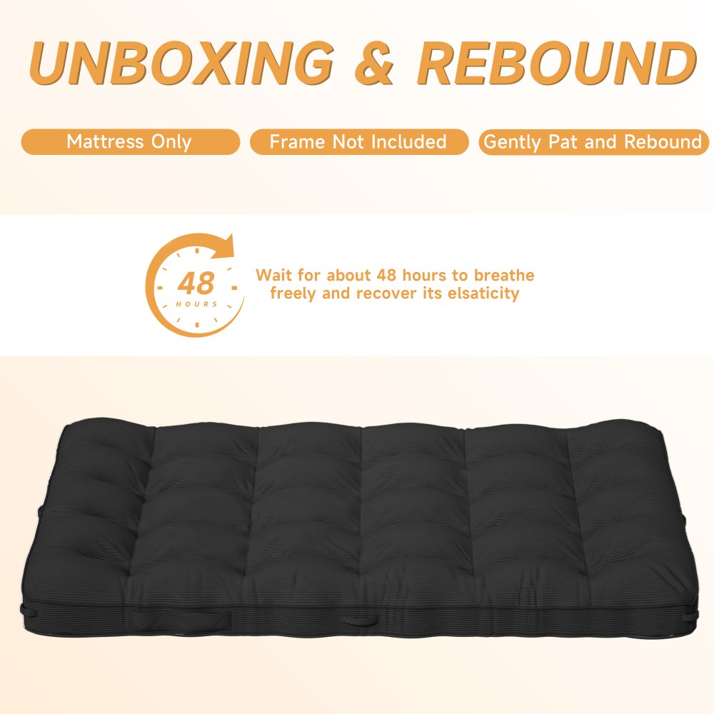 8 inch Floor Mattress Futon Mattress Sleeping Pad Foldable Roll Up Mat
